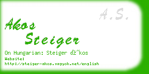 akos steiger business card